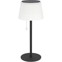 Eglo Scordiano Tafellamp - Oplaadbaar (tot 22 uur licht) - Solar - 38 cm - Zwart/Wit - Draadloos - Binnen en Buiten - Trekschakelaar