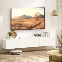 MODFU - Tv Meubel - Wandmontage - Wit - 180 Cm - Soft-Close