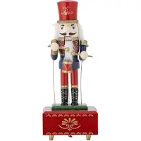 Bloomingville Muziekdoos grenen rood Waltz 27cm