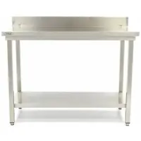 Maxima Roestvrijstalen Werktafel 'Deluxe' met achteropstand 1800 x 700 mm