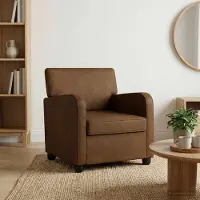 vidaXL Fauteuil Bruin Kunst Suède Leer