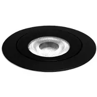 Wever & Ducre LED grondspot inbouwlamp Blink 1.0 zwart, rand, zwart, Aluminium, LED inbouwspot