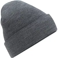 Beechfield Volwassenen van Unisex Originele geboeide Beanie (Graniet)