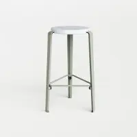 TIPTOE Mi Lou Counter Stool Venezia recycled plastic - 66 cm Eucalyptus Grey