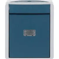 Busch-Jaeger 2621 W-53-206 Ocean (opbouw) Knop spatwaterdicht Blauw, Groen