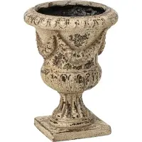 J-Line bloempot gebroken wit - polyresine - 31 x 31 x 40.5 cm