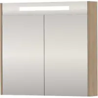 Proline SPK Premium Spiegelkast LED 80x14x74 cm Ideal Oak