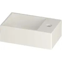 Proline Run Fontein Porselein Rechthoek 1 Kraangat Rechts 30x18x10 cm Mat Wit