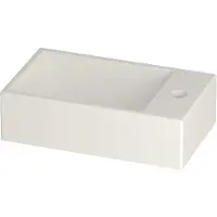 Proline HIT Fontein Porselein Rechthoek 1 Kraangat Rechts 40x23x11 cm Mat Wit