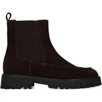 Manfield Donkerbruine suède chelsea boots | Maat 41