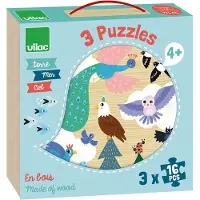 Vilac - 3 puzzels Aarde Zee Lucht