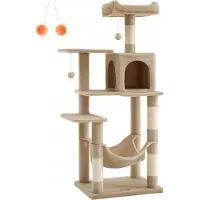 Feandrea Kattentoren met Krabpaal, Hammat en Speeltjes - Beige