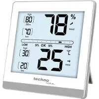 Technoline thermometer - WS 9470 - 118x118x24mm - wit/zilver - TL-WS9470