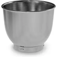 Klarstein 5L roestvrijstalen mengkom – reserveonderdeel voor Bella Evo & Bella Pico keukenmachine, vaatwasmachinebestendig, roestvrij, 0,6 kg deegcapaciteit