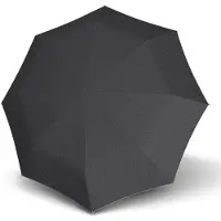 Knirps paraplu C.041 Chrome Matt Fashion Manual Prism Black zwart