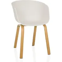 Hjh LIVING Eetkamerstoel / Schaalstoel OSLO W Kunststof wit