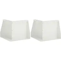 vidaXL Keermuur 2 st 50 x 50 x 30 cm Staal Wit