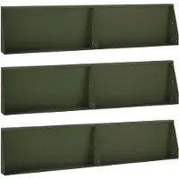 vidaXL Keermuur 6 st 100 x 12 x 40 cm Staal Olijfgroen