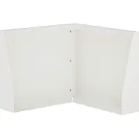 vidaXL Steunmuur, 50 x 50 x 40 cm, staal, wit