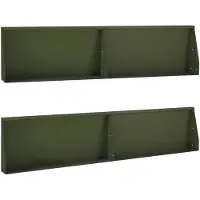 vidaXL Keermuur 4 st 100 x 12 x 50 cm Staal Olijfgroen