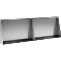 vidaXL Steunmuur, 2 stuks, 60 x 12 x 30 cm, verzinkt staal, zilver