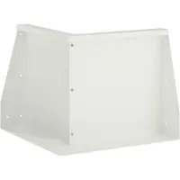 vidaXL Steunmuur, 50 x 50 x 50 cm, staal, wit