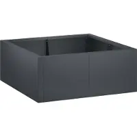 vidaXL Steunmuur, 4 stuks, 100 x 100 x 50 cm, staal, antraciet