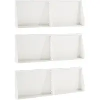 vidaXL Keermuur 6 st 60 x 12 x 50 cm Staal Wit
