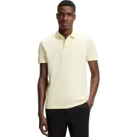 BOSS Polo van katoenpiqué met logodetails
