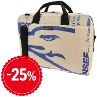 Morethanhip Laptoptas 15,6 inch van gerecyclede cementzakken - Sanuk - arend