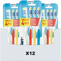 Jordan 12x Tandenborstel Total Clean Medium 4-pack 4 stuks