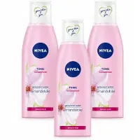 Nivea 3 x - Gezichtstonic - Essentials Verzachtende Tonic - Voor droge & gevoelige huid - Met Amandelolie & Hydramine - 200 ml - Voordeelverpakking - 3 stuks
