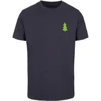 Merchcode Shirt 'Christmas Vibes' navy / lichtgroen / rood