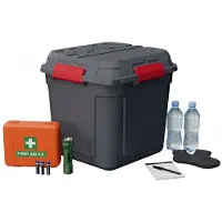 Sunware Nood Pakket opberg box kist - waterdicht - kunststof - 53 x 60 x 55 cm - 110 liter