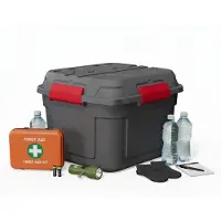 Sunware Nood Pakket opberg box kist - waterdicht - kunststof - 60 x 53 x 43 cm - 90 liter