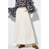 Busem Elastische Taille Midi Rok met Zakken