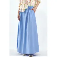 Busem Elastische Taille Midi Rok met Zakken