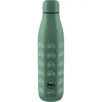Quy Cup - 500ml Thermosfles “La Bici” Purper 12 uur heet 24 uur koud herbruikbaar RVS fles (304)