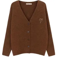MixRay Oversized Gebreide Cardigan met Hartdetail