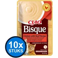 Ciao 10x Bisque puree cat chicken&beef 40gr