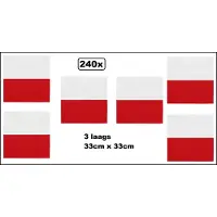 Wefiesta 180 stuks Servetten Polen 33cm x 33cm - 3 laags - Servet diner eten knoeien restaurant BBQ thema feest verjaardag feest