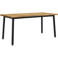 vidaXL Eettafel met levendige rand 140 x 90 x 75 cm Wit