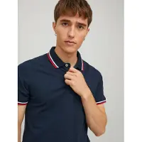 Jack & Jones Shirt 'JJEPaulos' donkerblauw / rood / wit
