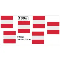 Wefiesta 180 stuksServetten Oostenrijk 33cm x 33cm - 3 laags - Servet diner eten knoeien restaurant BBQ thema feest verjaardag feest