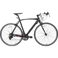 Happiq Racefiets 56 cm – Voor dames en heren in de stad en op de weg – Met 14 versnellingen en lichtgewicht aluminium frame – Zwart aluminium frame