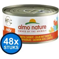 Almo Nature 48x HFC - Kattenvoer Natvoer Blik - Gelei - Zalm & Wortel - 70g