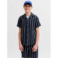 Jack & Jones Junior Overhemd 'JORCoba' nachtblauw / wit