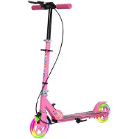 AIYAPLAY Loopfiets voor kinderen, inklapbaar, met verstelbare stuurhoogte en 2 lichtgevende wielen