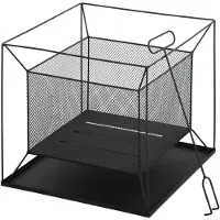 Outsunny Fire Pit Metall 45L x 45B x 43H cm Schwarz