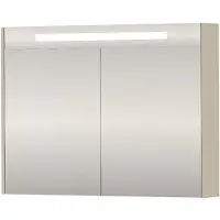 Proline SPK Premium Spiegelkast LED 100x14x74 cm Soft Linen